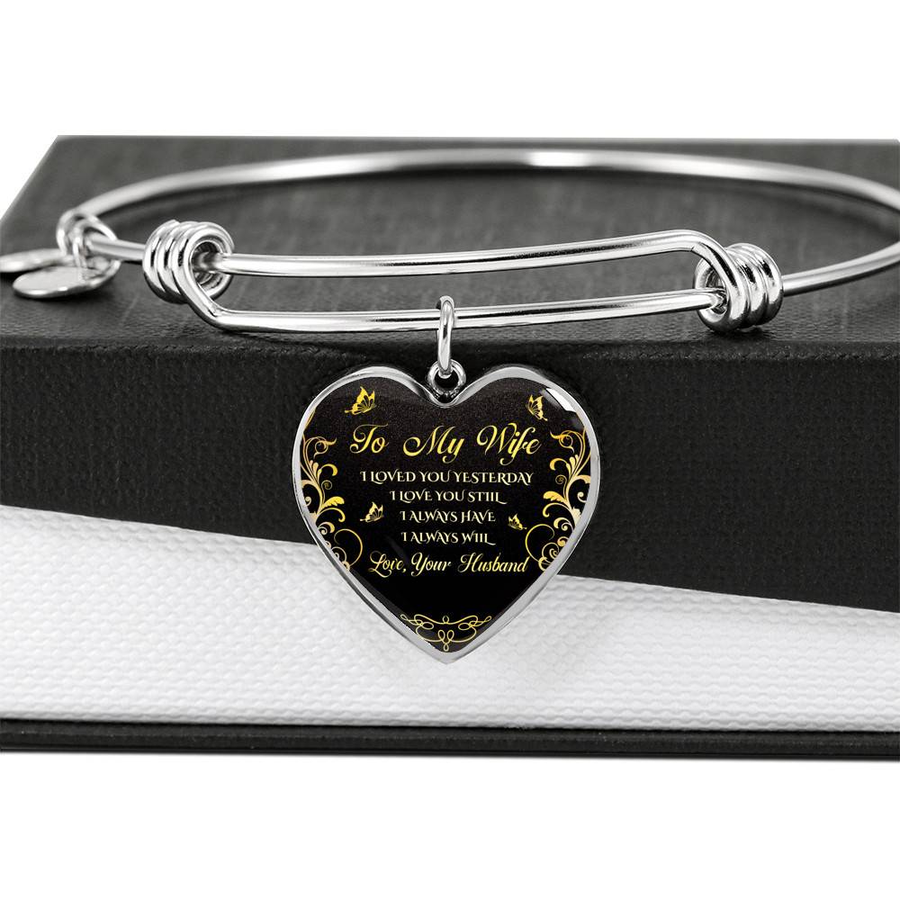 Personalized To My Wife I Loved You Yesterday I Love You Still I Always Have I Always Will Heart Pendant Necklace