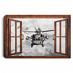 Black Hawk Framed Canvas - Veteran, White, 0.75'' Framed Canvas