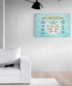 Alternative view of Mental Health Awareness Unframed Poster - Things I Can Control Framed Canvas - Therapy Wall Art