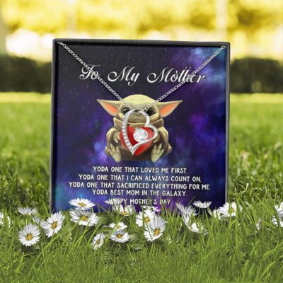 To My Mother Yoda One that Loved Me First Forever Love Heart Pendant Necklace