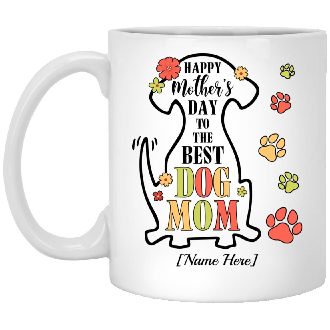Personalized Happy Mother's Day mug, White, 11 oz. White Mug