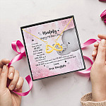 5UT. A Great Job Mommy 2 Infinity Heart Necklace (Gold) 5