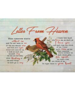 Cardinal Letter, White, 0.75'' Framed Canvas