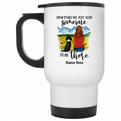 14 oz. White Travel Mug