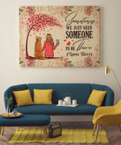 Personalized Gift for Dog Lover Framed Canvas - Golden Retriever Someone to Be There Unframed Poster
