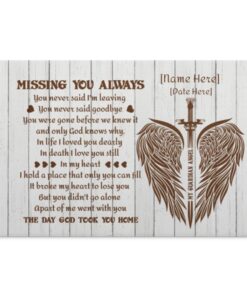Personalized Missing You Always, White, 0.75'' Framed Canvas