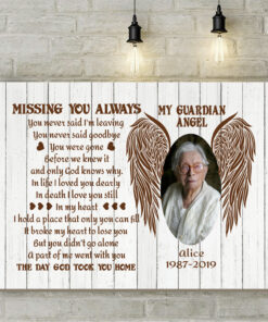 Alternative view of Personalized Custom Photo Missing You Always Never Said I'm Leaving Memorial Framed Canvas - Unframed Poster