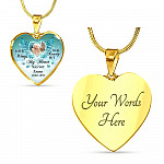 Personalized Photo Your Wings Were Ready But My Heart Was Not Memorial Luxury Heart Pendant Necklace - Heart Luxury Necklace (Gold Plated) Personalized Photo Your Wings Were Ready But My Heart Was Not Memorial Luxury Heart Pendant Necklace - Heart Luxury Necklace (Gold Plated)