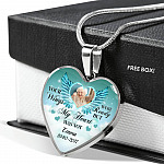 Personalized Photo Your Wings Were Ready But My Heart Was Not Memorial Luxury Heart Pendant Necklace - Heart Luxury Necklace (Silver) Personalized Photo Your Wings Were Ready But My Heart Was Not Memorial Luxury Heart Pendant Necklace - Heart Luxury Necklace (Silver)