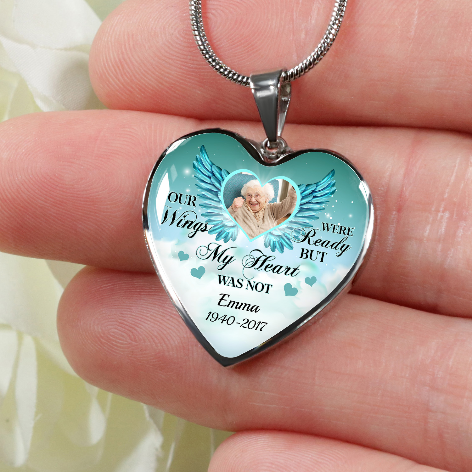 4VT. Your Wings Were Ready heart necklace mk1