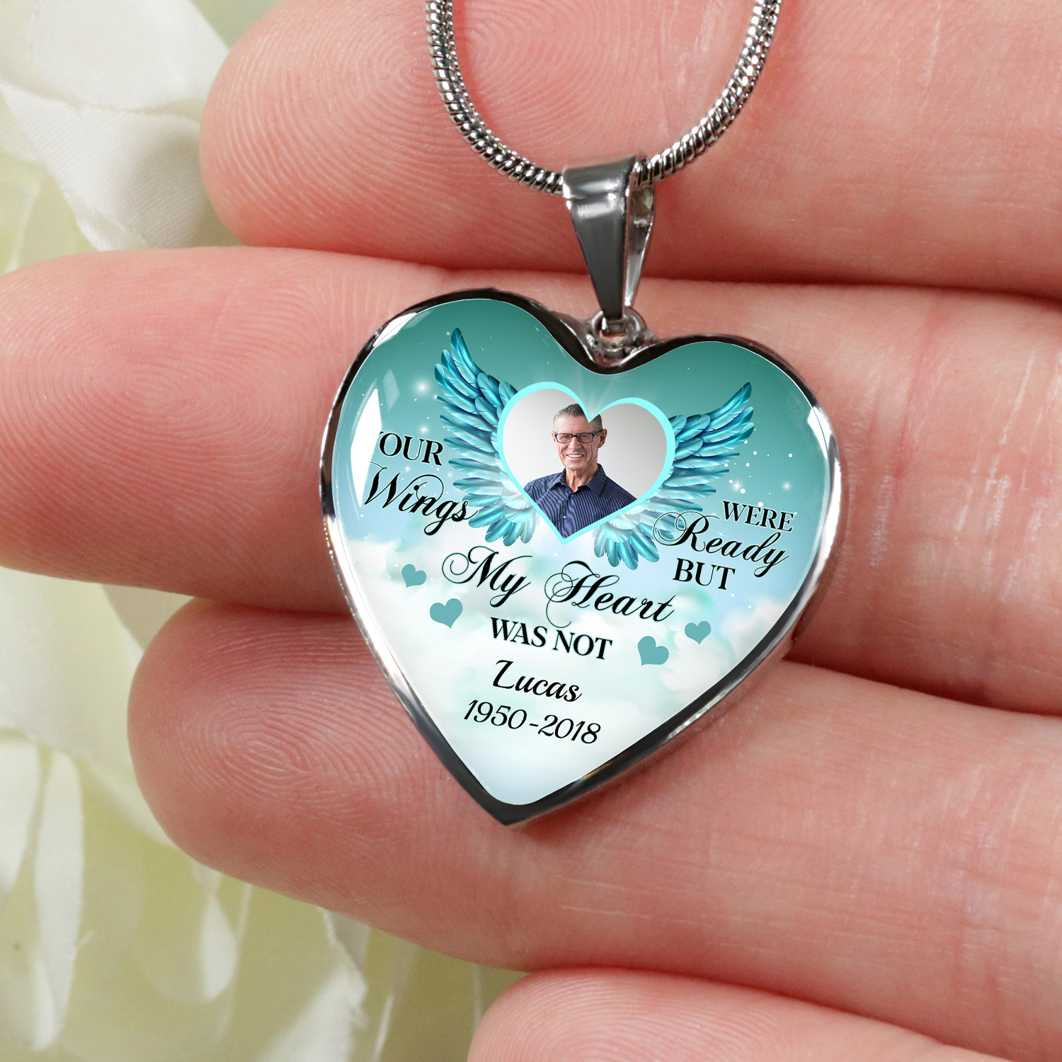 4VT. Your Wings Were Ready heart necklace mk3