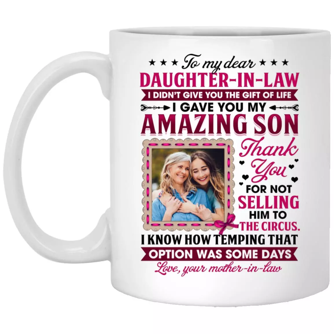 Personalized Photo To My D Mug, White, 11 oz. White Mug Personalized Photo To My D Mug, White, 11 oz. White Mug