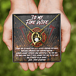 To My Fire Wife Thank You So Much for Your Never-Ending Patience Amazing Strength Forever Love Pendant Necklace