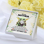 Baby Yoda To My Mother Yoda Best Mom In The Galaxy Happy Mother's Day Love Knot Pendant Necklace