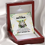 Baby Yoda To My Mother Yoda Best Mom In The Galaxy Happy Mother's Day Love Knot Pendant Necklace