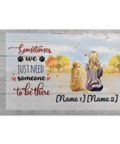 Personalized Golden Retrieve, White, 0.75'' Framed Canvas