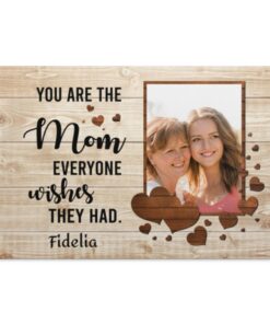 Custom Photo You're The Mom Everyone, White, 0.75'' Framed Canvas