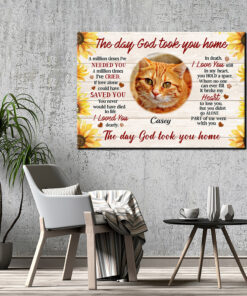 Alternative view of Personalized Photo The Day God Took You Home A Million Times I've Needed You Pet Memorial Framed Canvas