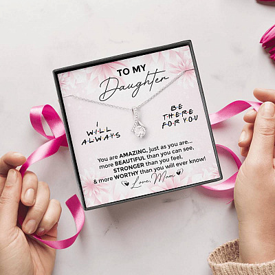 To My Daughter You Are Amazing I'll Always Be There Alluring Necklace