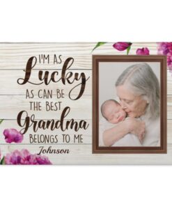 Personalized Custom Photo mother's day landscape, White, 0.75'' Framed Canvas