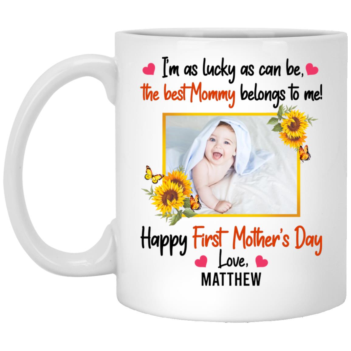Personalized Custom Photo mother's day mug, White, 11 oz. White Mug Personalized Custom Photo mother's day mug, White, 11 oz. White Mug