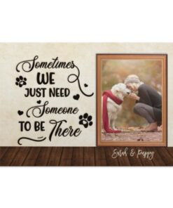 Personalized Photo Sometimes We Poster, White, 0.75'' Framed Canvas