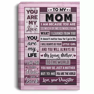 Daughter Canvas, White, 0.75'' Framed Canvas