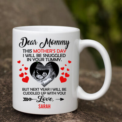 Alternative view of Personalized Photo Dear Mommy This Mother's Day I Will Be Snuggled In Your Tummy Ceramic Coffee Mug - Water Bottle