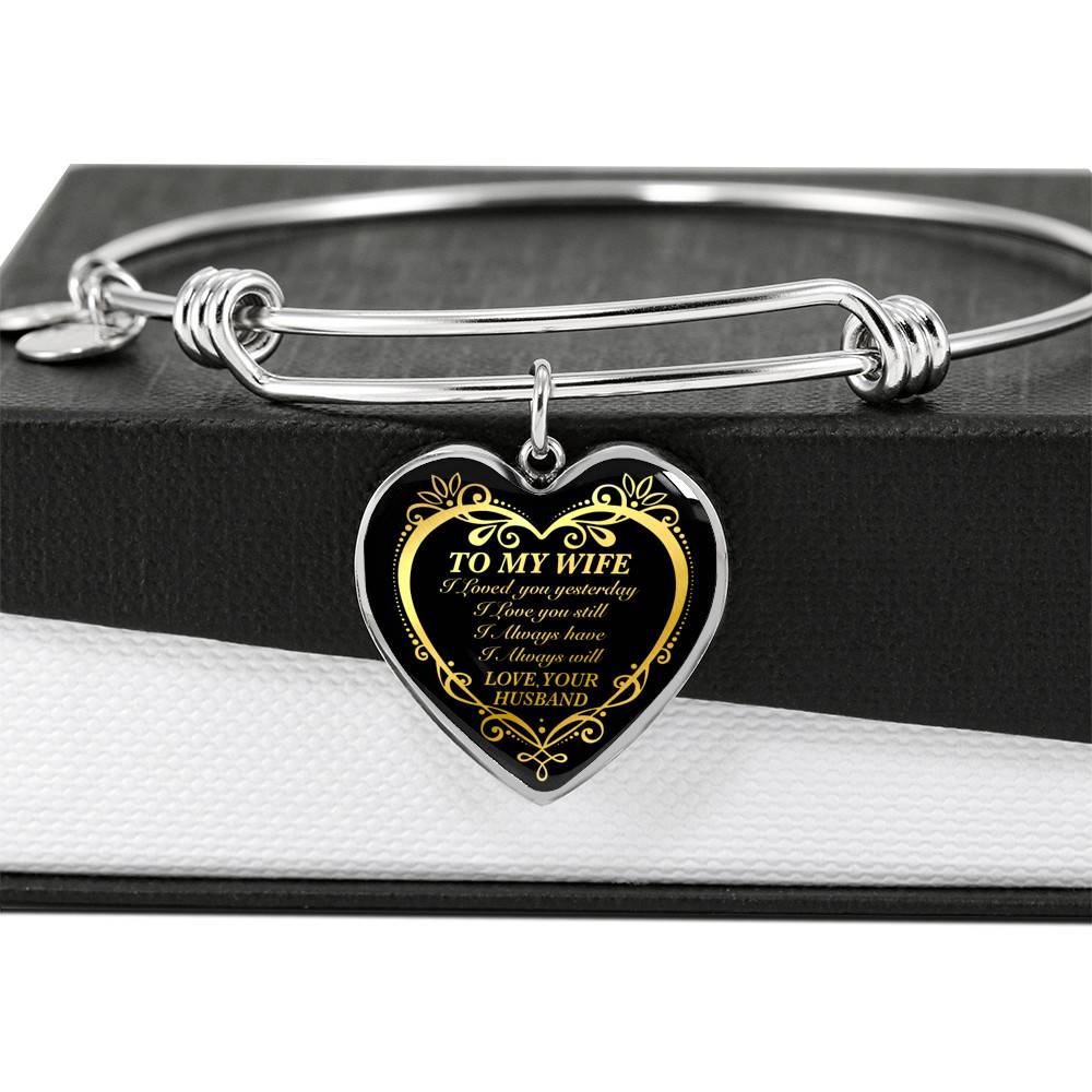 From Husband to My Wife I Loved You Yesterday I Love You Still I Always Have I Always Will Heart Pendant Necklace From Husband to My Wife I Loved You Yesterday I Love You Still I Always Have I Always Will Heart Pendant Necklace