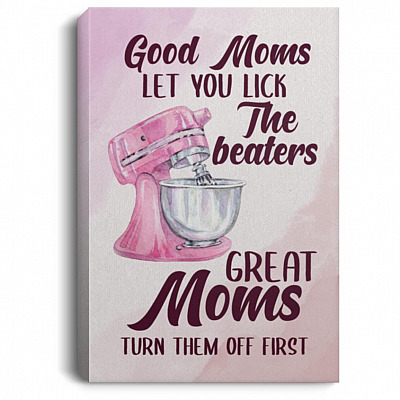 Good Moms canvas, White, 0.75'' Framed Canvas