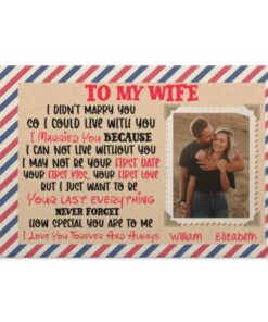 Personalized Photo To My Wife I DidPoster, White, 0.75'' Framed Canvas