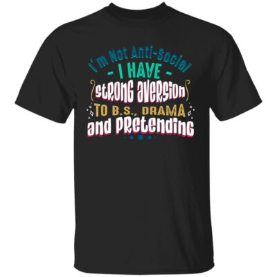 ANTI SOCIAL SHIRT, Black, Unisex T-Shirt