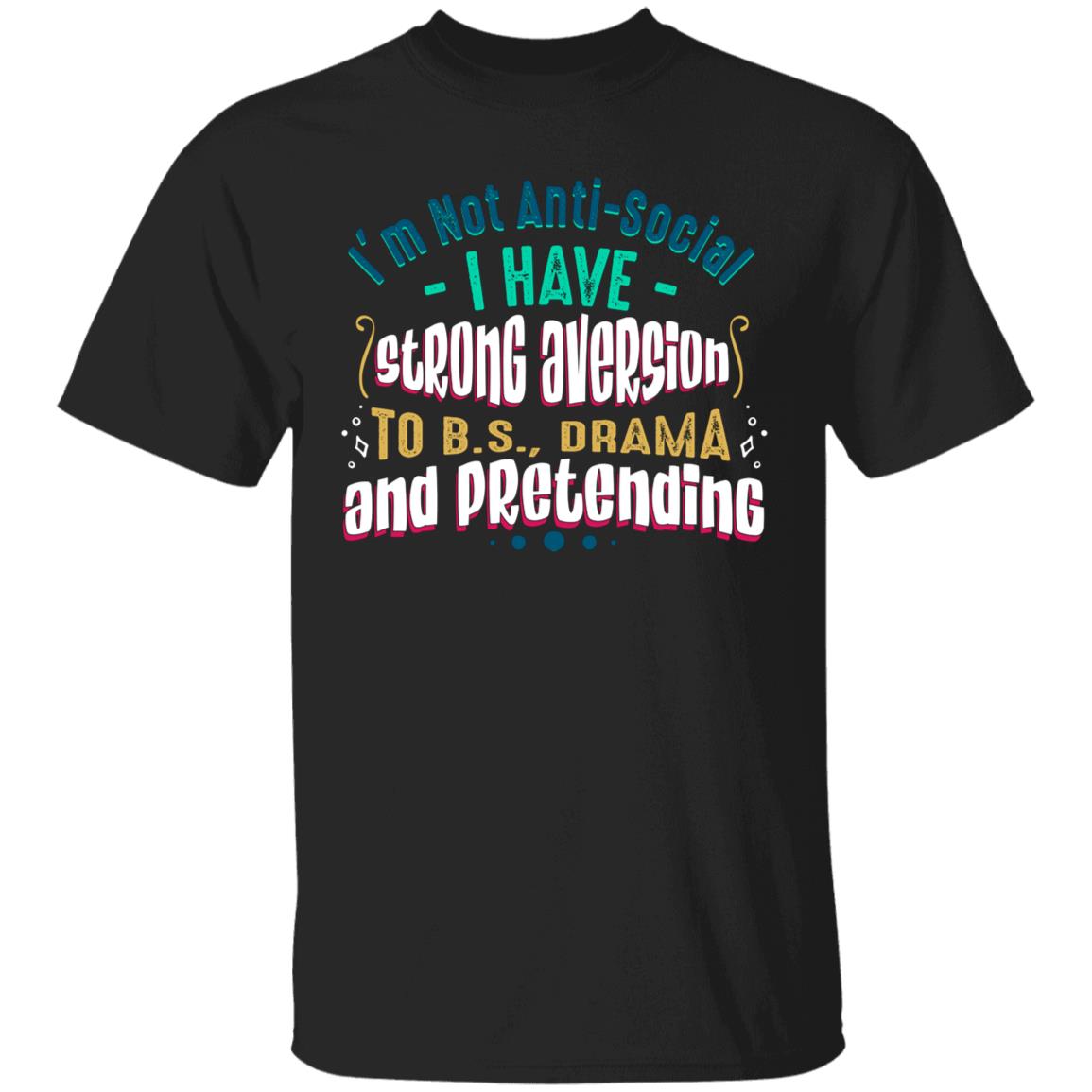 ANTI SOCIAL SHIRT, Black, Unisex T-Shirt