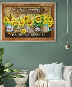 Alternative view of Dear Mommy Thank You For Tucking Me In Believing Me Hugging Me Loving Me Framed Canvas - Unframed Poster