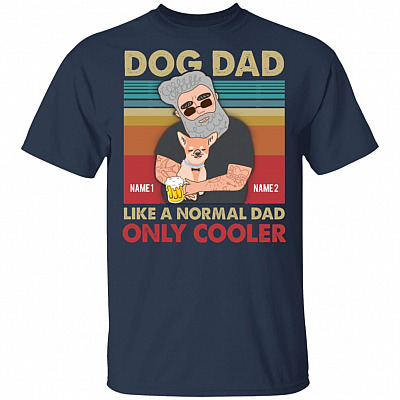 Personalized Gift for Dog Tee, Navy, Unisex T-Shirt