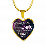 To My Wonderful Mom For All The Times I Forget To Thank You Mama Bear and Baby Heart Pendant Necklace To My Wonderful Mom For All The Times I Forget To Thank You Mama Bear and Baby Heart Pendant Necklace