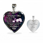 To My Wonderful Mom For All The Times I Forget To Thank You Mama Bear and Baby Heart Pendant Necklace To My Wonderful Mom For All The Times I Forget To Thank You Mama Bear and Baby Heart Pendant Necklace