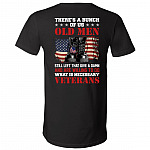 There's a Bunch of Us Old Men, Black, V-Neck T-Shirt