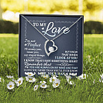 To My Love I'm Not Perfect I'll Annoy You but I Know You Are Right I Love You to Wife to Girlfriend Forever Love Heart Pendant Necklace