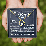 To My Love I'm Not Perfect I'll Annoy You but I Know You Are Right I Love You to Wife to Girlfriend Forever Love Heart Pendant Necklace