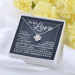 To My Love I'm Not Perfect I'll Annoy You but I Know You Are Right I Love You to Wife to Girlfriend Love Knot Necklace