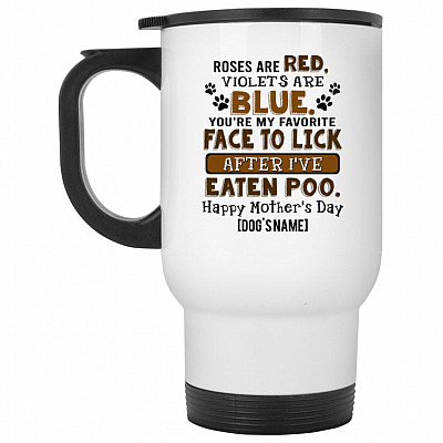 14 oz. White Travel Mug