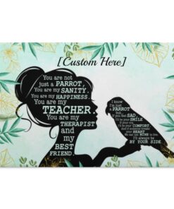 Personalized You Are Not Just A P Poster, White, 0.75'' Framed Canvas