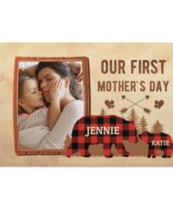 Custom Photo Our First Mother, White, 0.75'' Framed Canvas