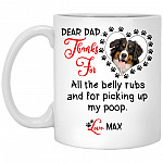 Custom Photo Dear Dad, White, 11 oz. White Mug