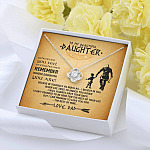 Viking Dad To My Beautiful Daughter Whenever You Feel Overwhelmed Love Knot Pendant Necklace