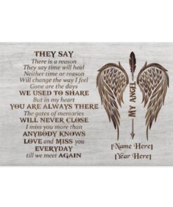 Personalized They Say Ther Poster, White, 0.75'' Framed Canvas