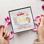 3LV. uu tien Grandma Told Me - Message Card (2) Infinity Heart Necklace (Gold) 5