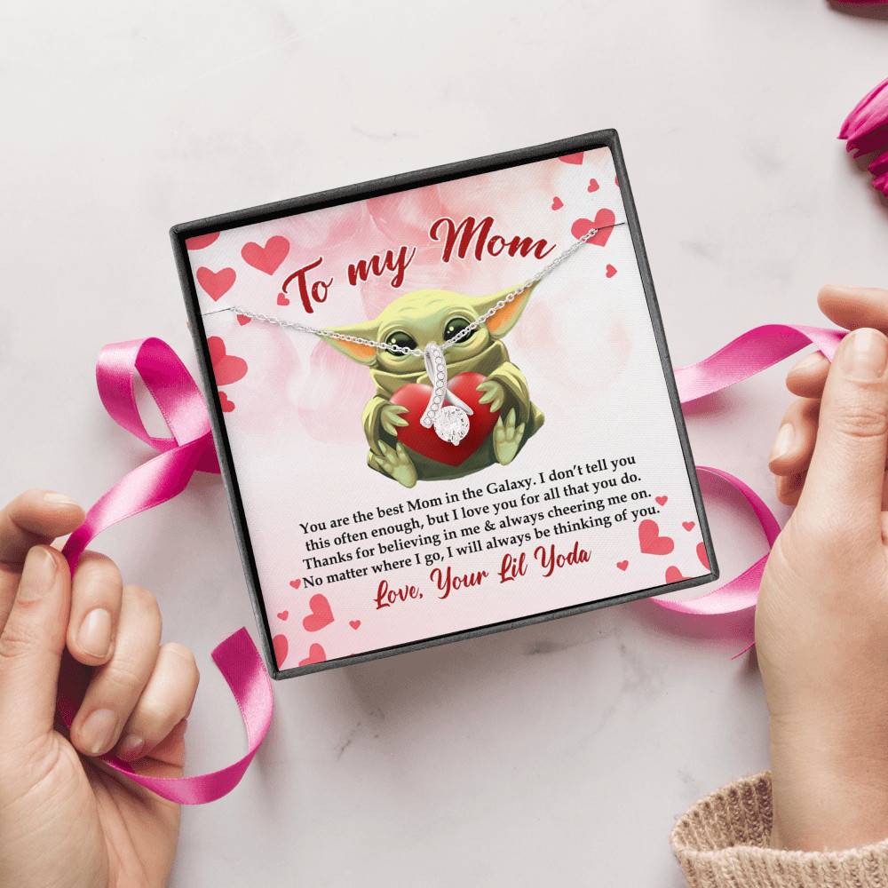 From Baby Yoda To My Mom You Are The Best Mom In The Galaxy Mother's Day Alluring Beauty Necklace