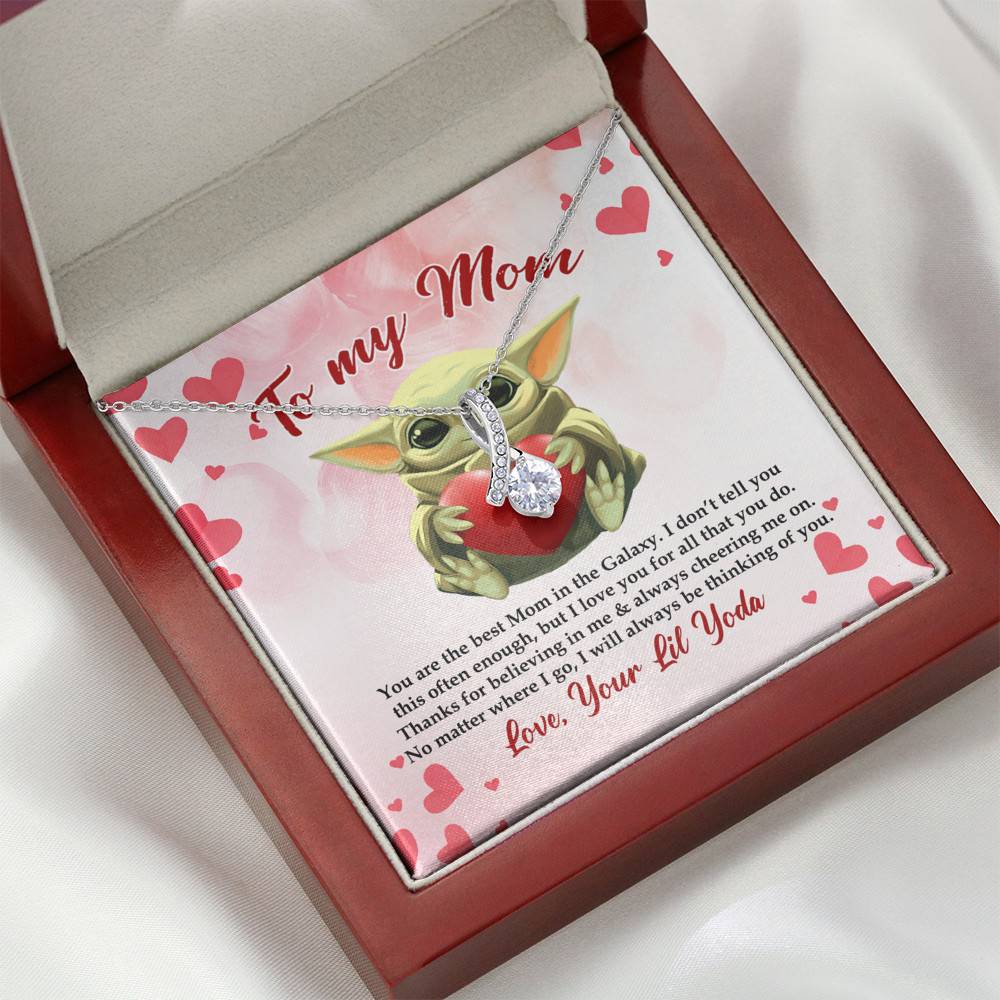 From Baby Yoda To My Mom You Are The Best Mom In The Galaxy Mother's Day Alluring Beauty Necklace